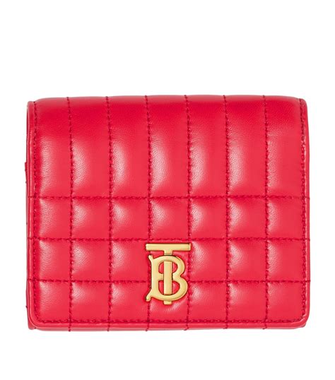 burberry wallet women red tufft|burberry quilted wallet.